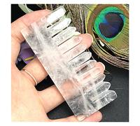 BIANMTSW Peine de cristal de cuarzo rosa de amatista natural, peine de dientes anchos, colección de regalos de piedras preciosas Inicio Colecciones