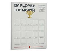 BIANMTSW Póster personalizado de reconocimiento de empleados con fotos y logros para motivación en el lugar de trabajo, enmarcado, 40 x 60 cm