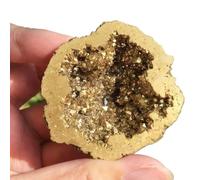 BIANMTSW Stone Angel Halo Geode Crystal Hole Cluster Electroplated Coating