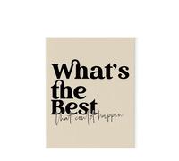BIANMTSW What's The Best Thing? Inspirational Wall Art Poster, Motivational Quote about Choices & Goals for Home Office Framed,08x12inch(20x30cm)