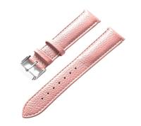 Biannbjx Correa de cuero suave con patrón de Litchi, accesorios para correa de reloj con hebilla para hombre y mujer, Raíz de loto, 16mm