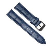 Biannbjx Correa de reloj Correa de reloj de cuero de repuesto universal para hombres y mujeres Correa de reloj de 12mm a 24mm, Azul-bk, 22mm