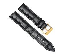 Biannbjx Correa de reloj Correa de reloj de cuero de repuesto universal para hombres y mujeres Correa de reloj de 12mm a 24mm, Negro-g, 22mm