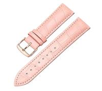 Biannbjx Correa de reloj de cuero de repuesto universal Correa de reloj de 12mm-22mm, Oro rosa-rosa, 20mm