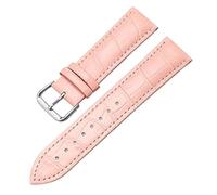 Biannbjx Correa de reloj de cuero de repuesto universal Correa de reloj de 12mm-22mm, Rosa, 21mm