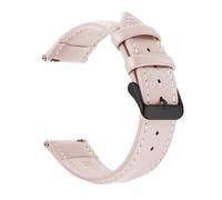 Biannbjx Correa de reloj de cuero granulado Correas de reloj de liberación rápida de 18mm/20mm/22mm, Rosa-negro, 22mm