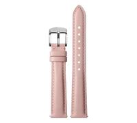 Biannbjx Correa de reloj de cuero para mujer, correa de reloj de liberación rápida, pulsera de 12mm, 14mm, 15mm, 16mm y 18mm, Rosa claro-plata, 15mm
