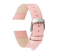 Biannbjx Correa de reloj de piel de becerro suave, correas de mujer de 14mm, 16mm, 18mm, 20mm, 22mm, correa de reloj fina para mujer, Rosa, 20mm