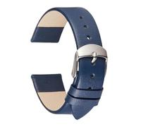 Biannbjx Correa de reloj de piel de becerro suave, correas de mujer de 14mm, 16mm, 18mm, 20mm, 22mm, correa de reloj fina para mujer, Azul, 16mm