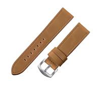 Biannbjx Correas de reloj de cuero para hombre y mujer, accesorios de reloj, reemplazo de correa, 18mm, 20mm, 22mm, 24mm, Café ligero, 24mm