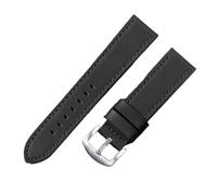 Biannbjx Correas de reloj de cuero para hombre y mujer, accesorios de reloj, reemplazo de correa, 18mm, 20mm, 22mm, 24mm, Negro, 24mm