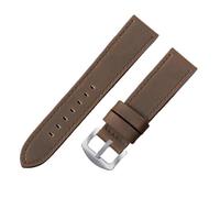 Biannbjx Correas de reloj de cuero para hombre y mujer, accesorios de reloj, reemplazo de correa, 18mm, 20mm, 22mm, 24mm, Café, 24mm