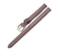 Biannbjx Pulsera de reloj de cuero Correa de reloj para mujer 6mm 8mm 10mm 12mm Correa pequeña, marrón-rosa, 12mm