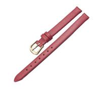 Biannbjx Pulsera de reloj de cuero Correa de reloj para mujer 6mm 8mm 10mm 12mm Correa pequeña, Rojo-oro, 6mm