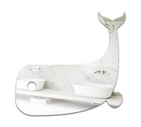 Bianriche Adhesivo acrílico para pared, diseño de ballena, removible, para decoración del hogar, sala de estar, dormitorio, baño, color plateado