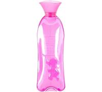 Bianriche Botella de agua caliente larga transparente con impresión de elefante, 1 L, 1 unidad (rosa)