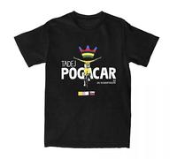 biANUTEDwr6d Men's Tadej Pogacar Cycling Pogi Team T-Shirts Cotton Clothing Summer Tour-De France Short Sleeves O-Neck Tshirt Black L