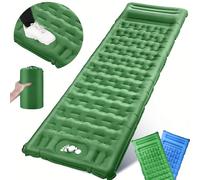 BIAOQINBO Colchón Hinchable Camping, Esterilla Hinchable con Almohada y Bomba de Pie, Colchón Colchoneta Autoinflable Plegable para Dormir Senderismo Aventura Acampad Senderism Viajes