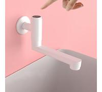 BiaoTeng Grifo de Pared Solo Agua Fria 1/2 Blanco | Grifo de Pared para Lavadero Solo Agua Fria Giratorio 360 Laton Fácil Montaje Lavabo Ahorro Agua para Balcón Jardín