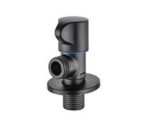 BiaoTeng VáLvula De Corte Agua,VáLvula De Paso De LatóN 1/2,Válvula Triangular,VáLvula Grifo Cocina,Grifo Blanco BañO,Negro A