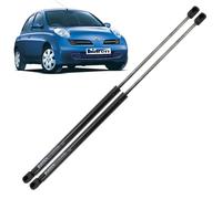 BIAREN 2 amortiguadores de gas para maletero trasero para Nissan Micra Mk3 K12 2002-2010, sistema de soporte de elevación 360 (N) 501 mm 90450AX000 90450AX610 90451AX000