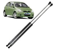 BIAREN 2 amortiguadores de gas resortes maletero portón trasero para Toyota Yaris I Hatchback (1999-2005), sistema de soporte de elevación 245 (N) 502 mm 6895009110 6896059026