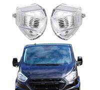 BIAREN Juego de lentes indicadores de espejo retrovisor izquierdo y derecho para Ford Transit Custom 2012 en adelante 1766580 1766579 BK2113B381AB BK2113B382AB