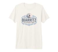 Biarritz Côte Des Basques France Surf Ornado para Luces Camiseta Premium