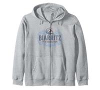 Biarritz Côte Des Basques France Surf Ornado para Luces Sudadera con Capucha