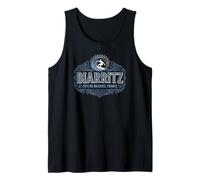 Biarritz Côte Des Basques France Surf Ornado para Oscuros Camiseta sin Mangas