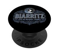 Biarritz Côte Des Basques France Surf Ornado para Oscuros PopSockets PopGrip Adhesivo