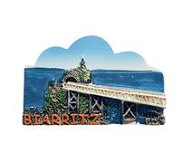 Biarritz France - Imán para nevera 3D, regalo de recuerdo, resina hecha a mano, imán para nevera Biarritz, colección de decoración para el hogar y la cocina