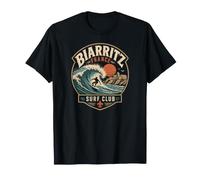 Biarritz France Surf Club Surfista Camiseta