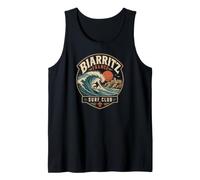 Biarritz France Surf Club Surfista Camiseta sin Mangas