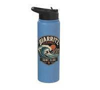 Biarritz France Surf Club Surfista Stainless Steel Insulated Water Bottle