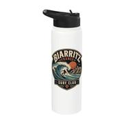 Biarritz France Surf Club Surfista Stainless Steel Insulated Water Bottle