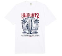 Biarritz France Surf Summer - Estampado Desgastado Comfort Colors Adult Heavyweight T-Shirt