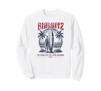 Biarritz France Surf Summer - Estampado Desgastado Sudadera