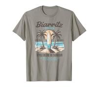 Biarritz Francia La Costa Vasca Surfista Estilo de Vida Camiseta
