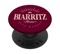 Biarritz Pays Francia Vasca | Biarritz France Modern PopSockets PopGrip Adhesivo