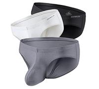 BIATWOWR Bulge Slip - Calzoncillos de seda de hielo para hombre, diseño sexy de seda de hielo, cintura baja, bolsillo grande y funciones de aumento de tamaño, 3*multi 03, XL