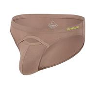 BIATWOWR Calzoncillos sexis para hombre, apertura frontal, mejora el abultamiento, tiro bajo, elástico, suave, cómodo, ropa interior masculina, 1 paquete: marrón, M