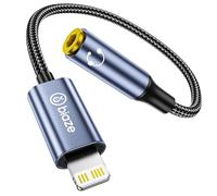 biaze Adaptador de audio Y41 Lightning a conector de auriculares de 3,5 mm, Lightning macho a hembra de 3,5 mm, compatible con 14/13/12/11/X/8/7/Pad/i-OS Full Series, adaptador de audio dongle
