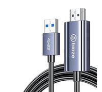 biaze ZH380 - Cable adaptador USB a HDMI de 3 m, unidireccional USB A 3.0 macho a HDMI macho, 1080P 60 Hz 5 Gbps de alta velocidad para conectar ordenadores portátiles/PC/PS5/conmutador a TV/monitor