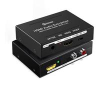 Biaze ZH93 4K HDMI Audio Extractor Conversor HDMI Audio Video Splitter Adaptador + Audio óptico Toslink SPDIF Digital + L/R Stereo Analógico, Compatible con Fire Stick, Blu-Ray, TV Box