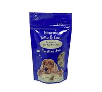 Biazoo | Pack 10 Bolsas - Duo huesitos Pollo y Caza para Perros 100 gr. Snack Irresistible con Cierre hermético. Ideal entreamiento. para Todos los tamaños de Perros