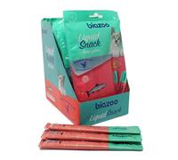 Biazoo | Pack x 13 Bolsas - Snack Líquido de Salmón para Gatos 6x15g. 55% salmón. Usar como Snack o somo Topping sobre el alimento seco. Sin colorantes ni conservantes. con taurina.