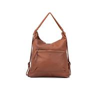 BIBA Bolso de Mujer de Cuero Genuino, Mochila Leather Orleans OR1LO, Asa Larga, Cierre con Cremallera, Piel Bovina Legítima, Color Cuero