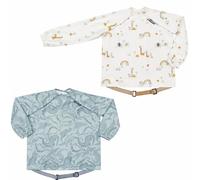 BIBaDO - Baberos de manga larga para bebés - Bebés y niños pequeños de 6 a 36 meses - Babero integral de alimentación dirigida por el bebé - Fácil de limpiar, suave e impermeable