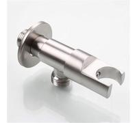 Bibcocks - Grifo de bidé de mano de acero inoxidable cepillado, alcachofa higiénica para inodoro con válvula de ángulo de agua fría, juego de limpieza íntima (Bibcocks)